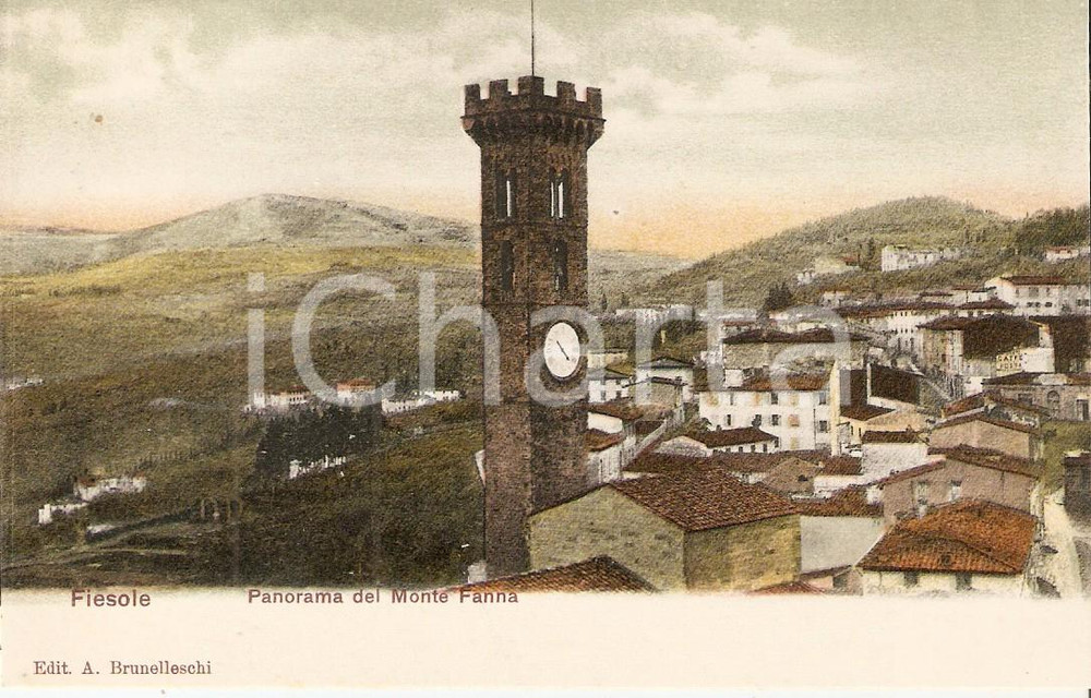 Cartolina originale da collezione 1935 ca FIESOLE FI Panorama del MONTE FANNA Cartolina FP NV 1