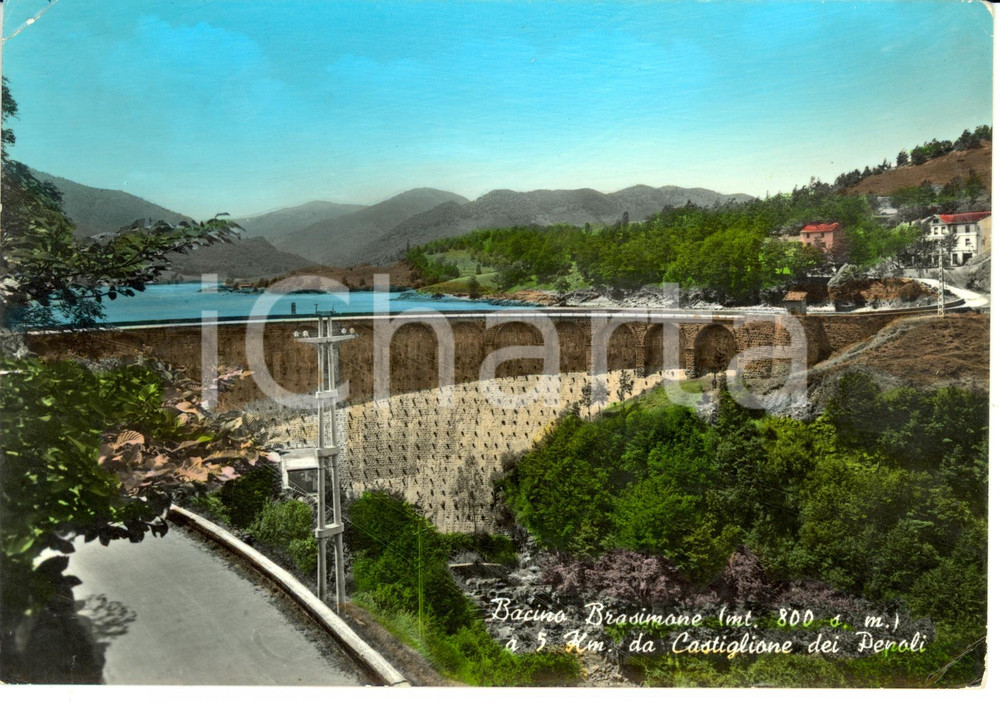 Cartolina originale da collezione 1965 CASTIGLIONE DEI PEPOLI (BO) Bacino BRASIMONE *Cartolina postale FG VG 1