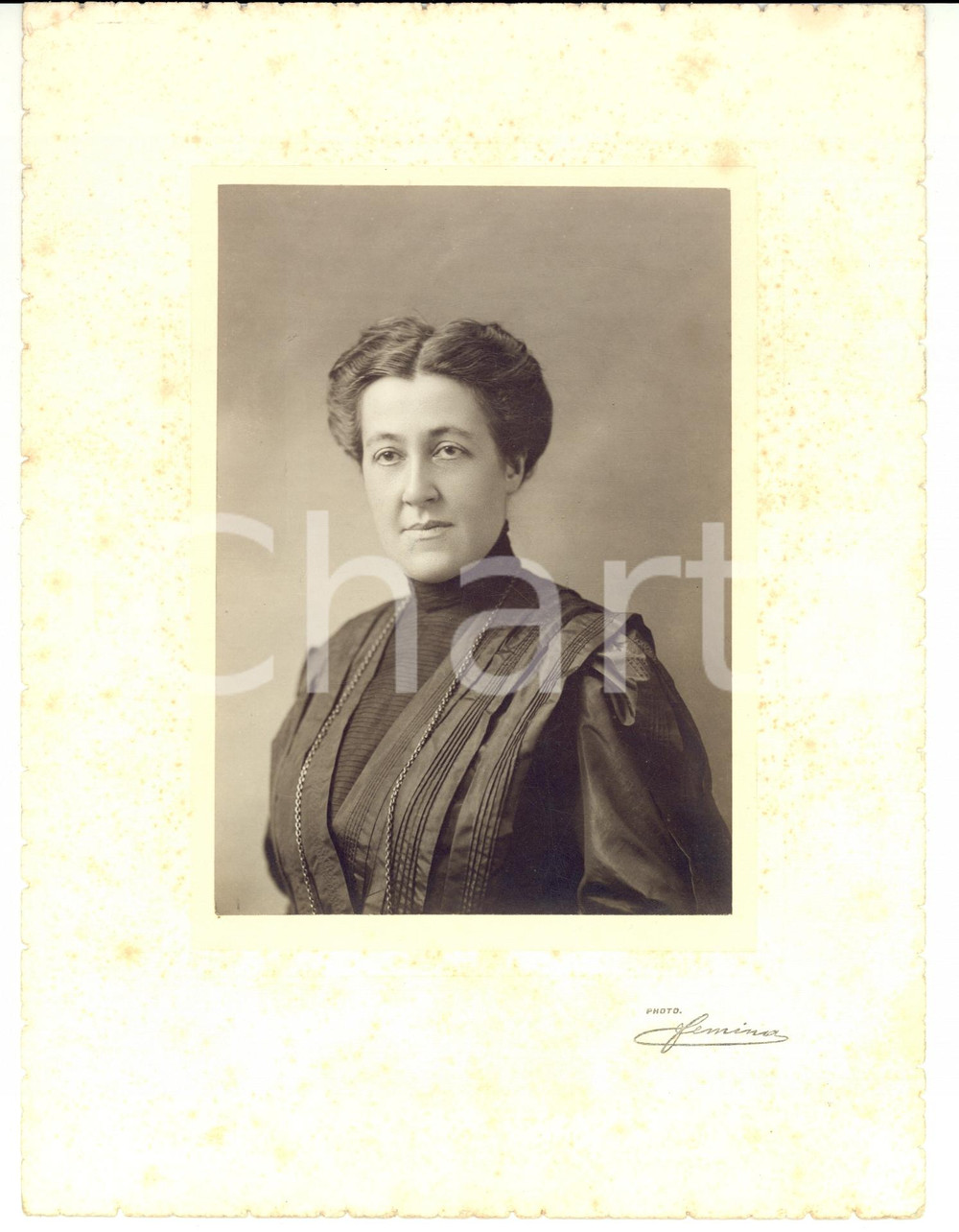 Fotografia d epoca originale 1909 LILLE F Portrait M.me Suzanne DEVILDER MAQUET Photo FEMINA 1