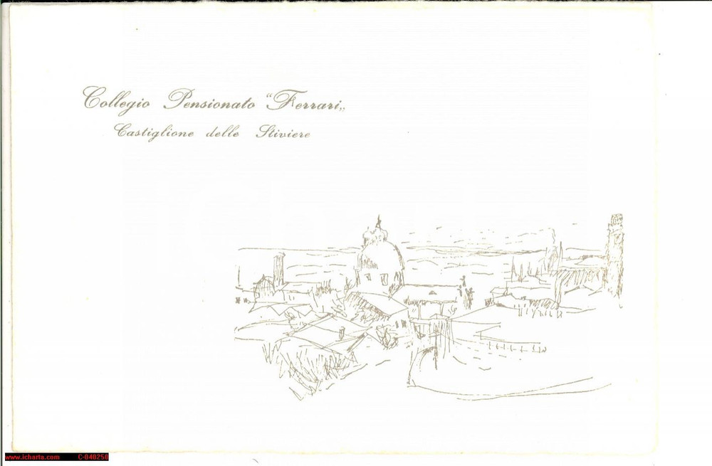 Oggetto da collezione cartaceo 1963 CASTIGLIONE STIVIERE MN Auguri Collegio FERRARI 1