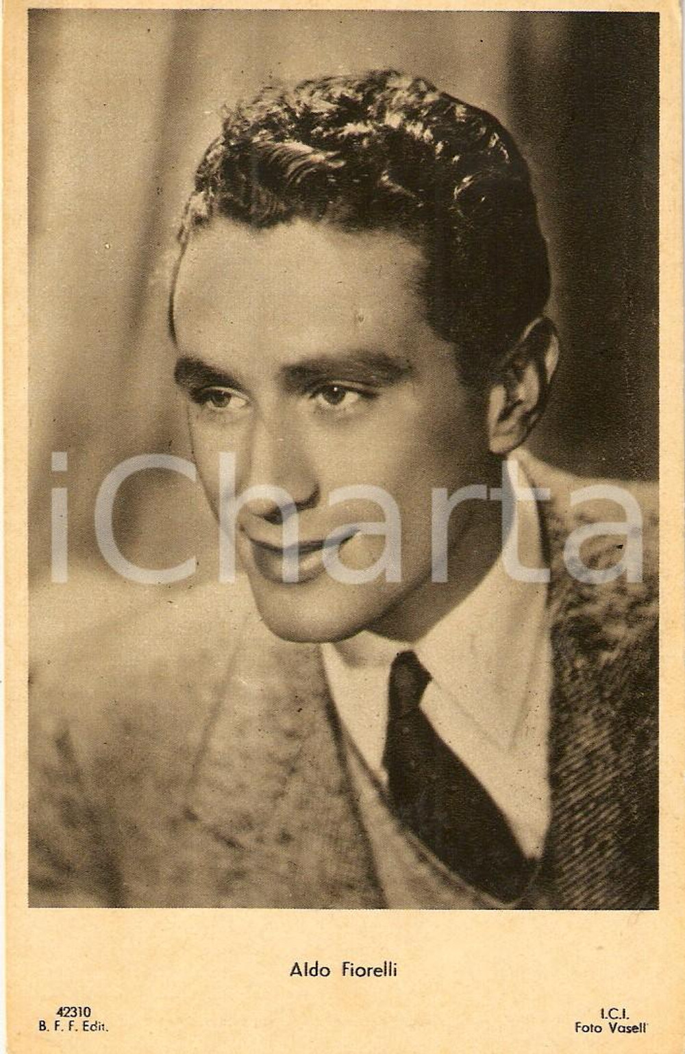 Cartolina originale da collezione 1940 ca CINEMA Attore Aldo FIORELLI Ritratto *Cartolina FP NV 1