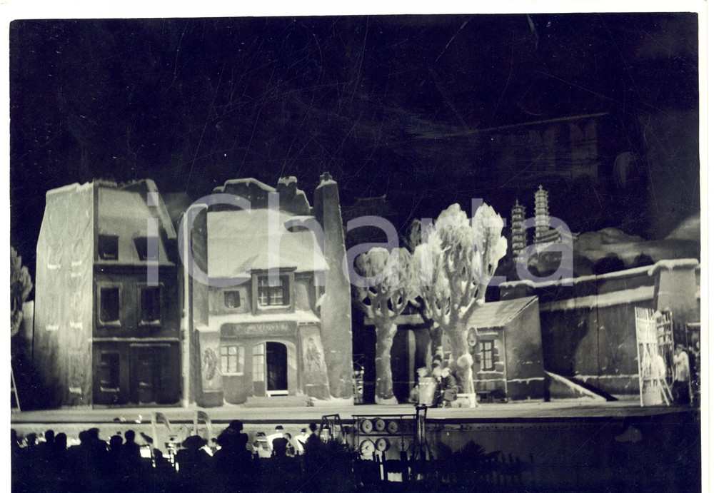 Fotografia d epoca originale 1937 MILANO Estate Musicale  La BohÃ¨me di PUCCINI al Castello SFORZESCO Foto 1