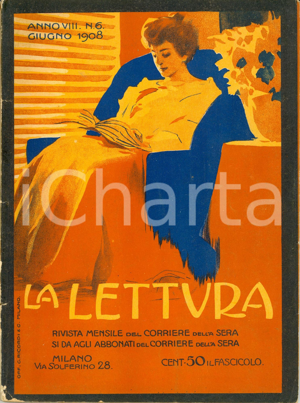 Giornale, rivista storica 1908 LA LETTURA La storia dei KRUMIRI *Rivista ILLUSTRATA Anno VIII n° 6 1
