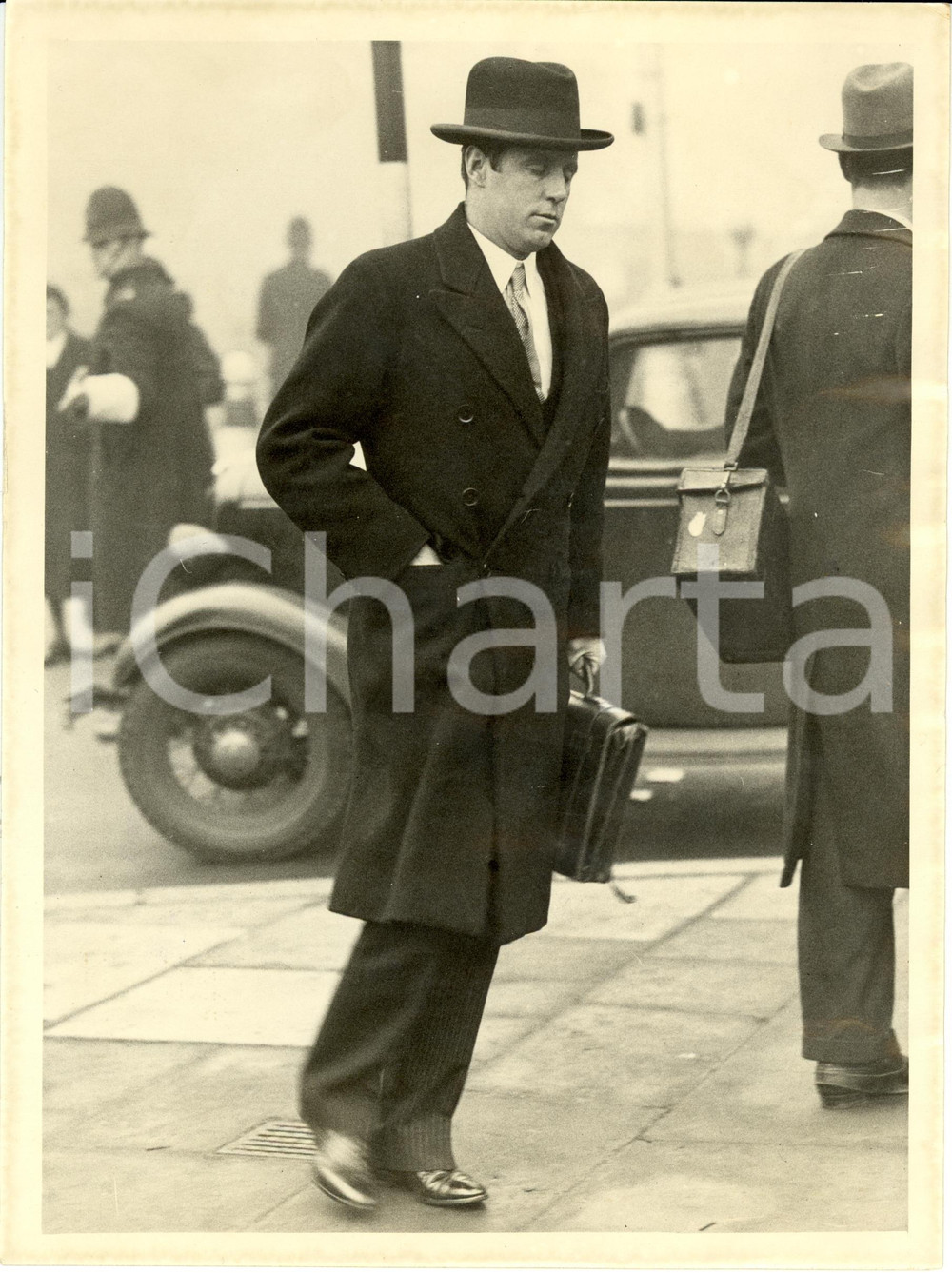 Fotografia d epoca originale 1936 LONDON EARL DE LA WARR in parlamento per abdicazione EDOARDO VIII Foto 1
