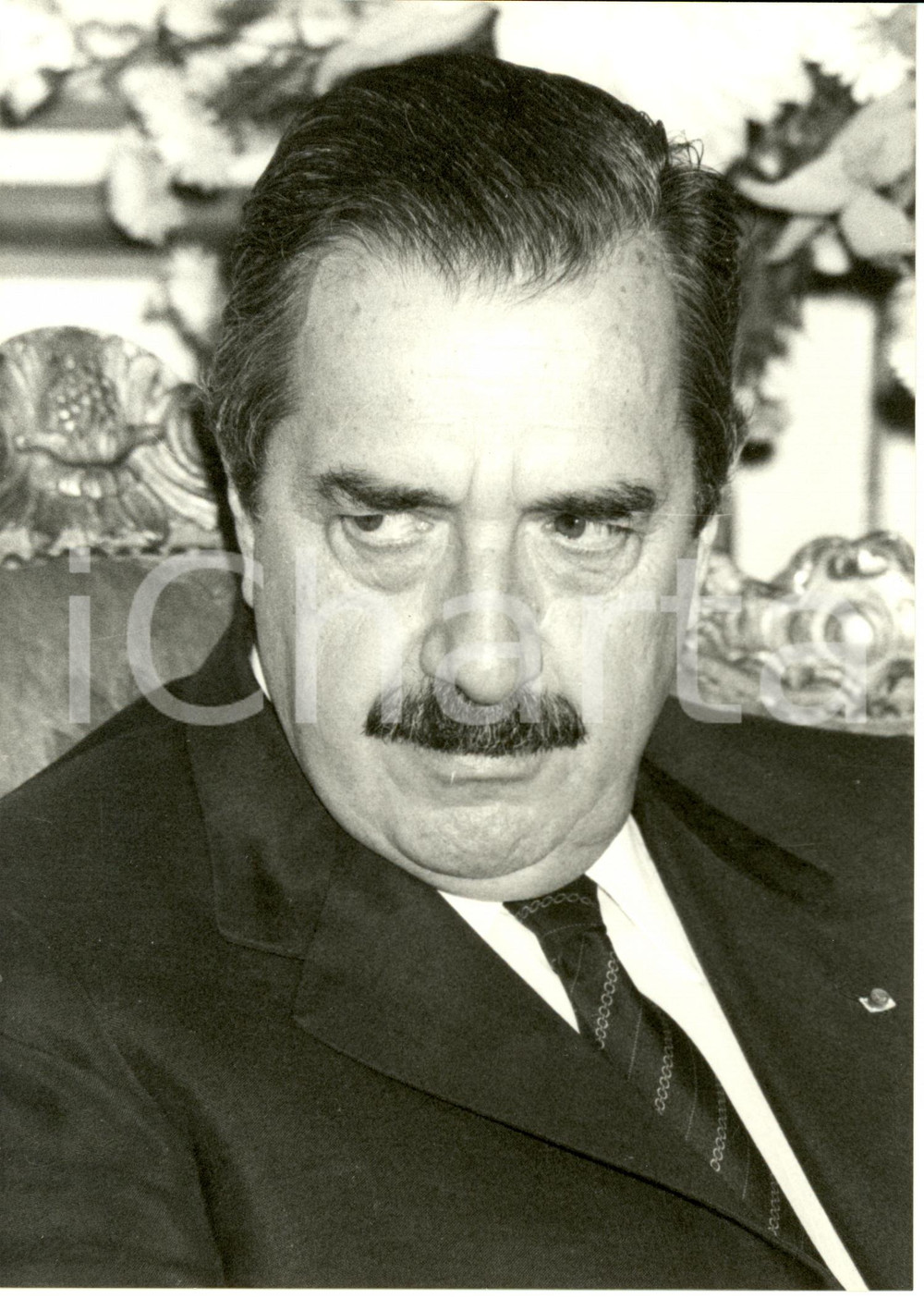 Fotografia d epoca originale 1985 ARGENTINA Presidente Raul ALFONSIN proclama lo stato di assedio Fotografia 1