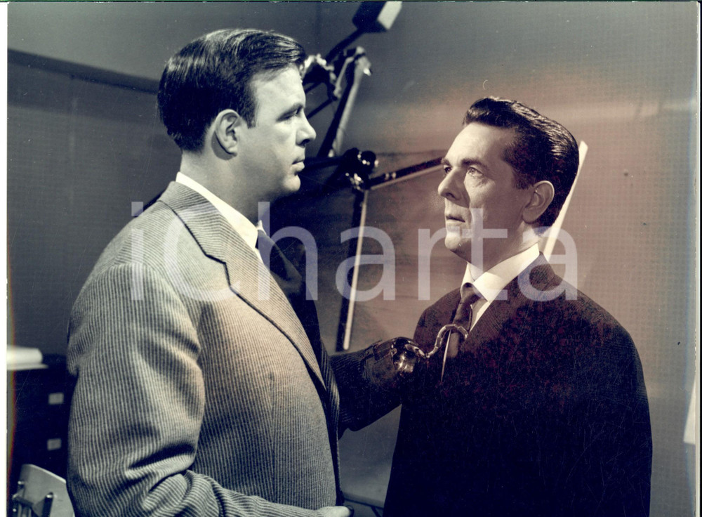 Fotografia d epoca originale 1960 ca CINEMA FRANCE Homme au crochet rencontre son adversaire Photo 29x23 1