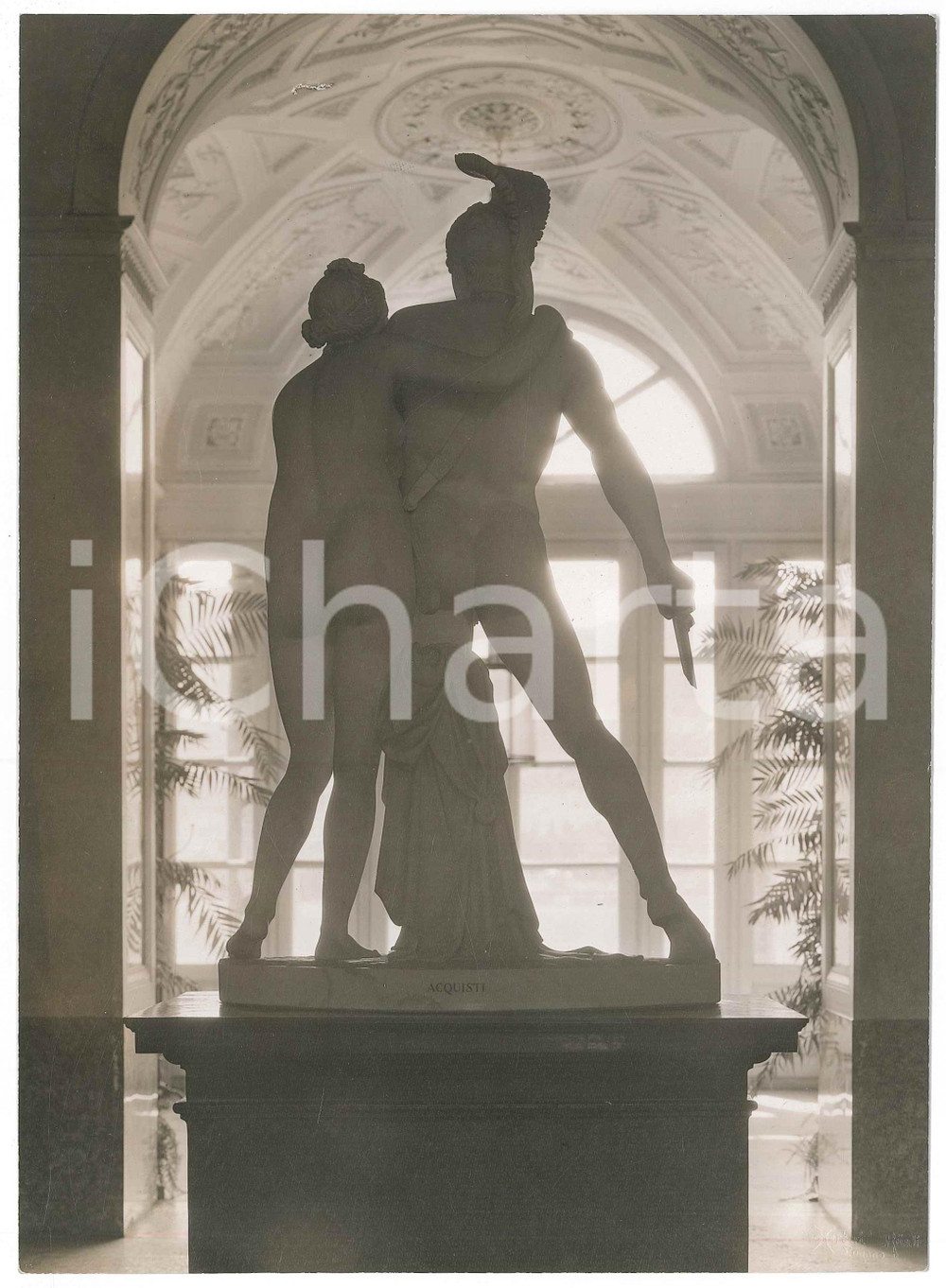 Fotografia d epoca originale 1935 ca VILLA CARLOTTA Venere e Marte  L. ACQUISTI Foto Herbert RÃœEDI 16x23 1