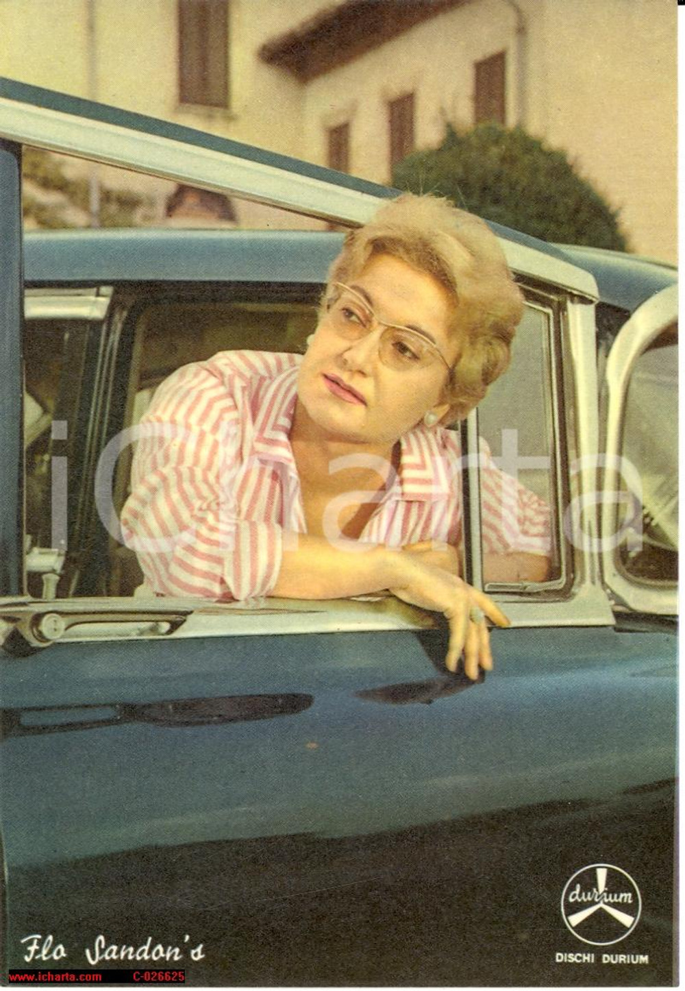 Cartolina originale da collezione 1961 CANZONISSIMA, Mammola Flo Sandon's, Dischi Durium 1