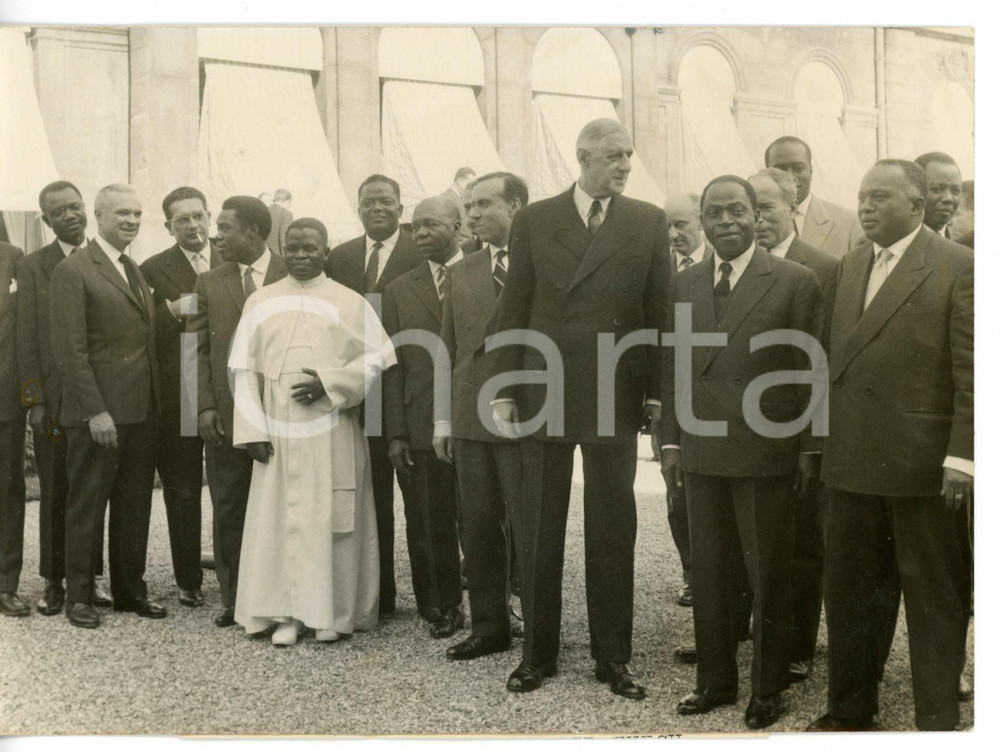 1959 PARIS Eliseo - Charles DE GAULLE - Fulbert YOULOU - Michel DEBRÉ *Foto