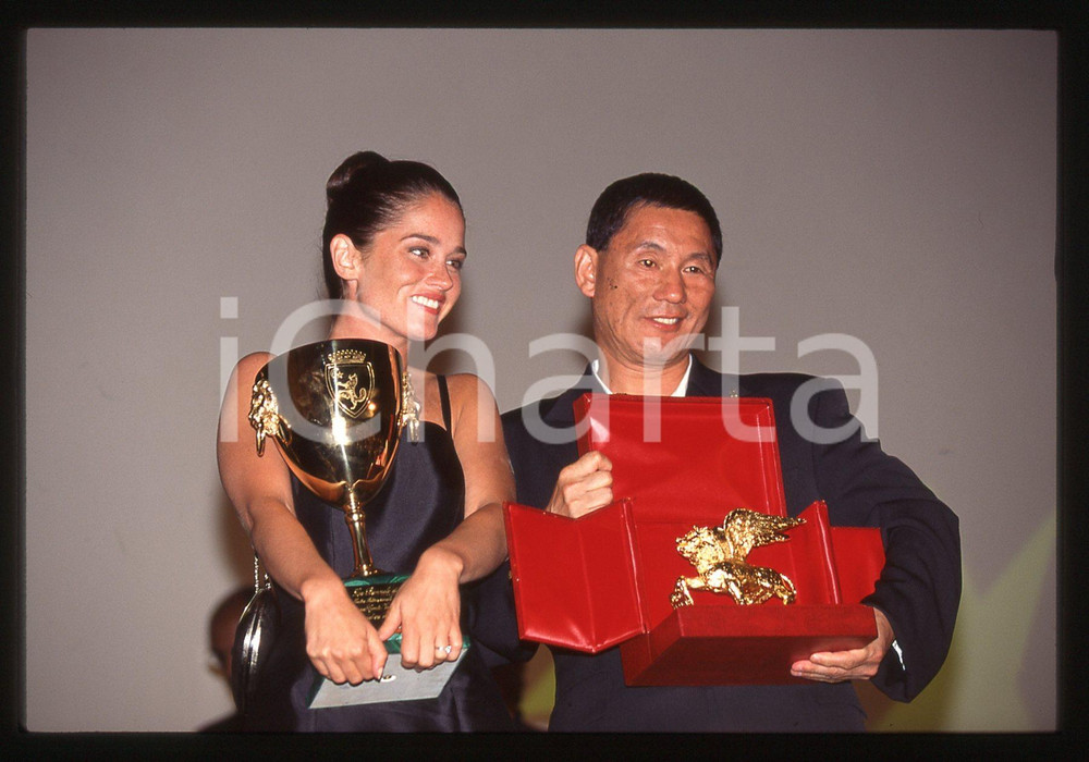 35mm vintage slide* 1997 MOSTRA VENEZIA Takeshi KITANO Robin TUNNEY Ritratto (4)