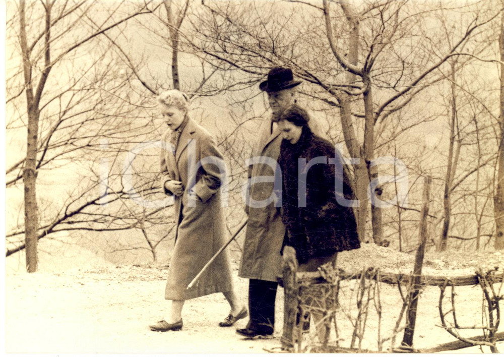 Febbraio 1957 CADENABBIA Konrad ADENAUER in vacanza con le figlie - Foto 18x13