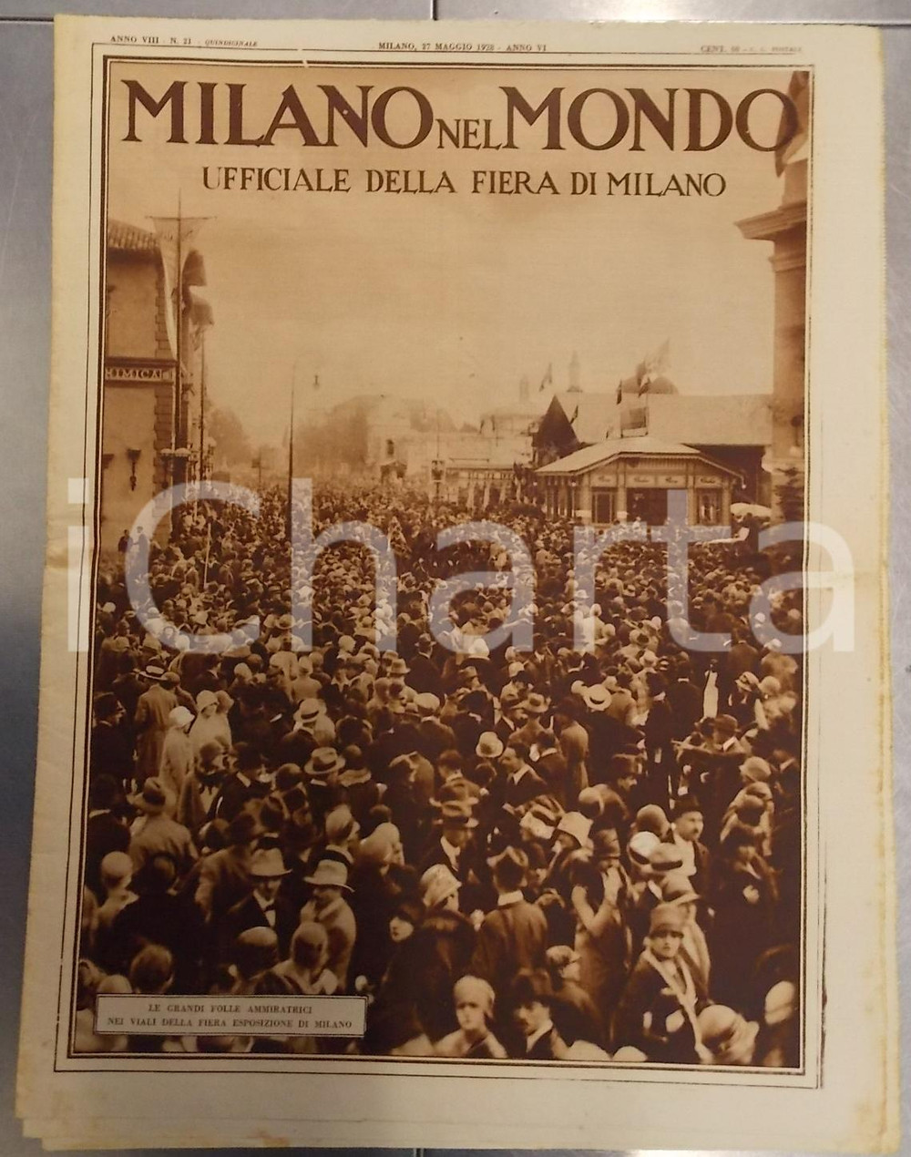 Giornale, rivista storica 1928 MILANO NEL MONDO Rivista Fiera  Relazioni ITALIAPOLONIA Anno VIII nÂ° 21 1