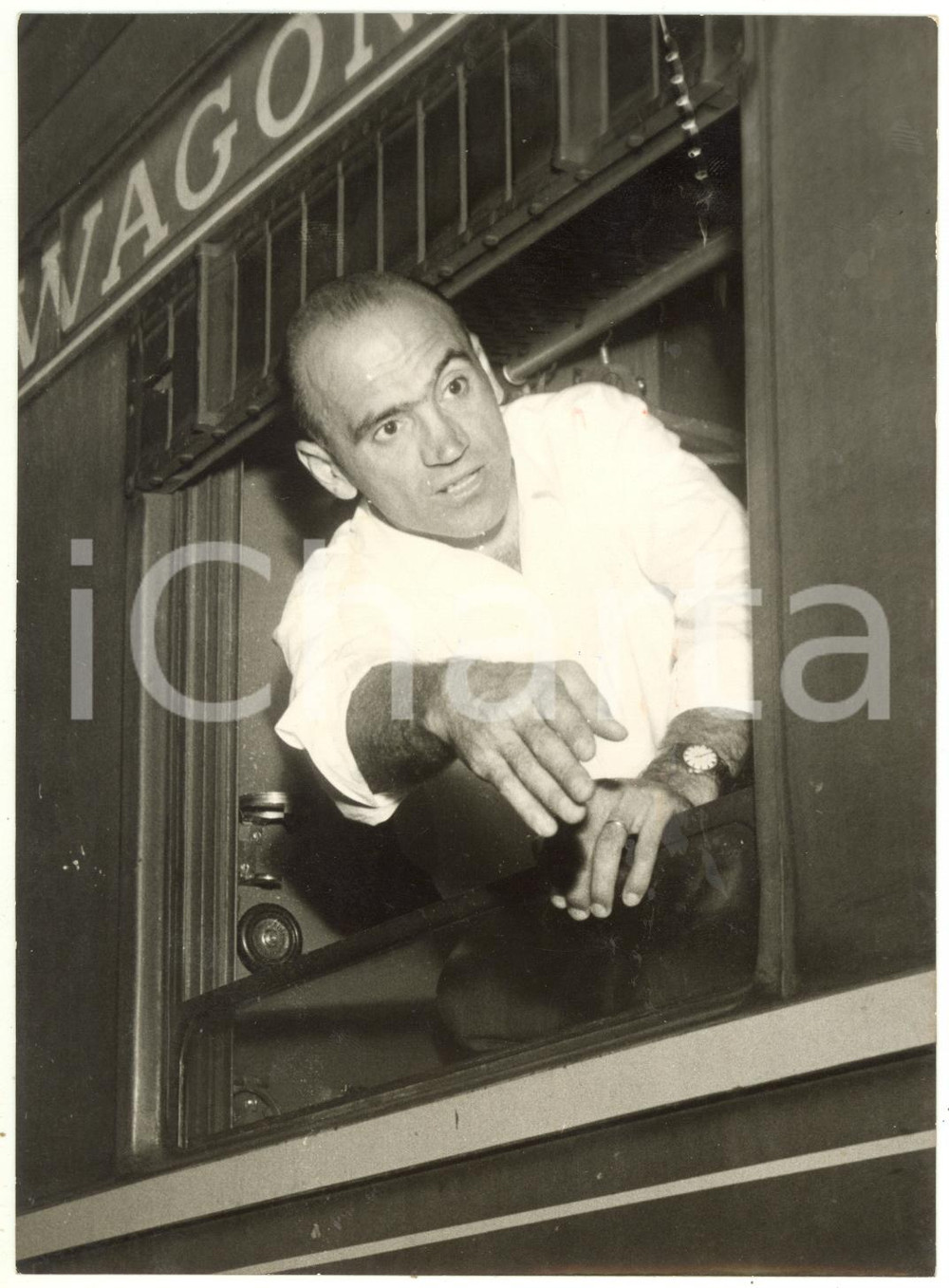 1956 MILANO - CICLISMO Fiorenzo MAGNI in partenza per i mondiali di Copenaghen