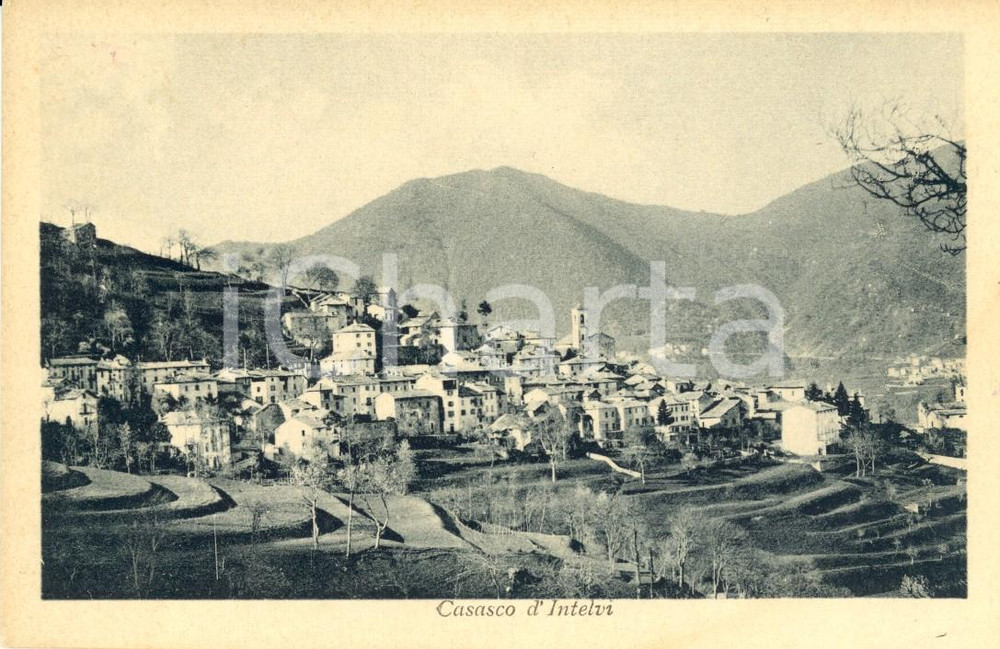 Cartolina originale da collezione 1940 ca CASASCO D'INTELVI (CO) Veduta paese con terrazzamenti *Cartolina FP NV 1