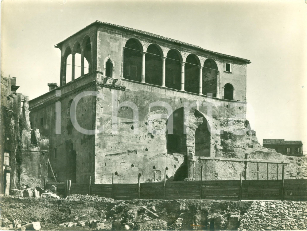 Fotografia d epoca originale 1930 ca ROMA Palazzo dei Cavalieri di RODI e Fori Traianei Fotografia 1
