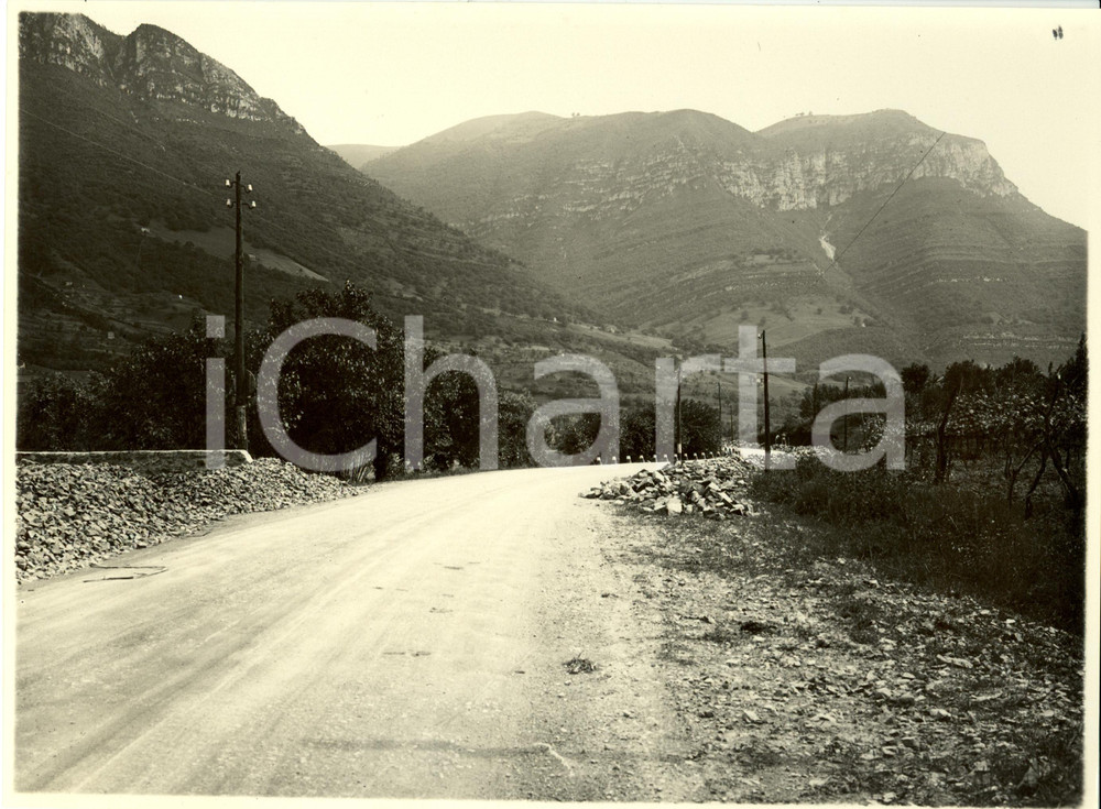 Fotografia d epoca originale 1932 BERGAMO Strada Statale nÂ°42 del TONALE e della MENDOLA e vallata Foto 1