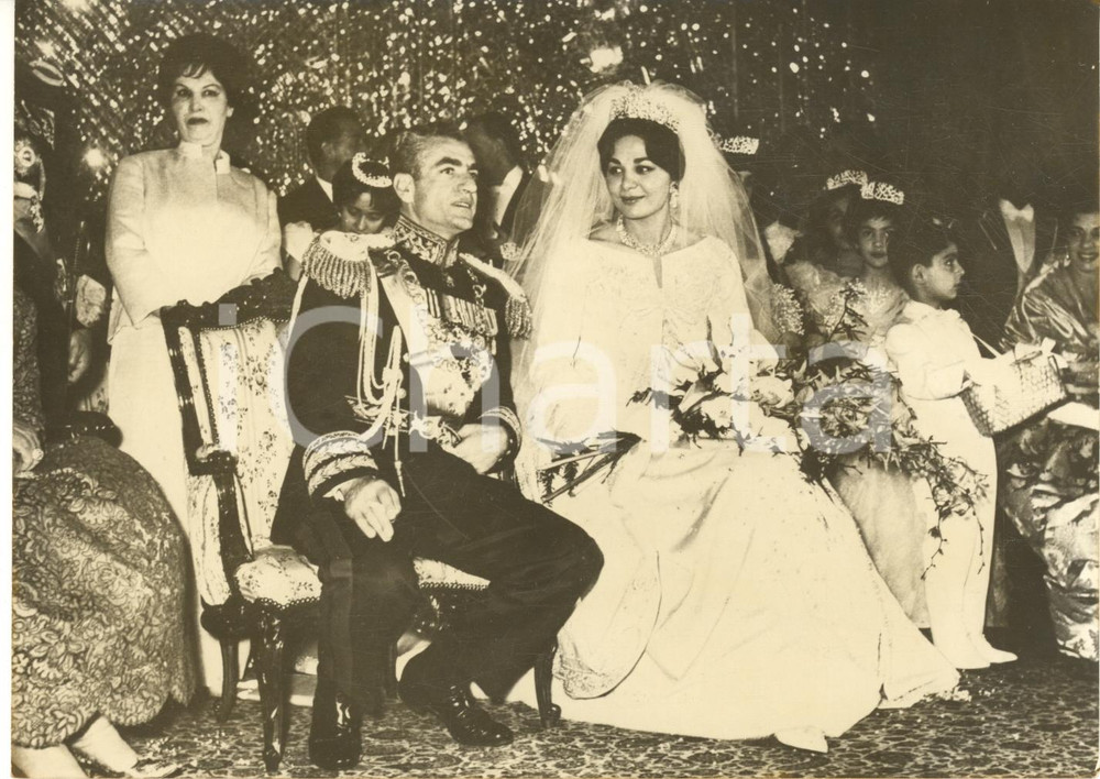 1959 TEHERAN Nozze Mohammed Reza PAHLAVI - Farah DIBA - Sposi dopo il rito