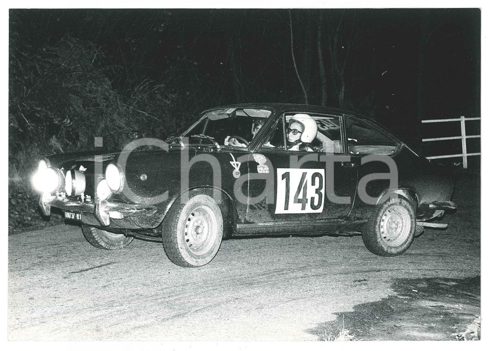 Fotografia d epoca originale 1971 RALLY Gara 333 MINUTI Fiat 850 CoupÃ© n. 143  Foto 18x12 cm 6 1