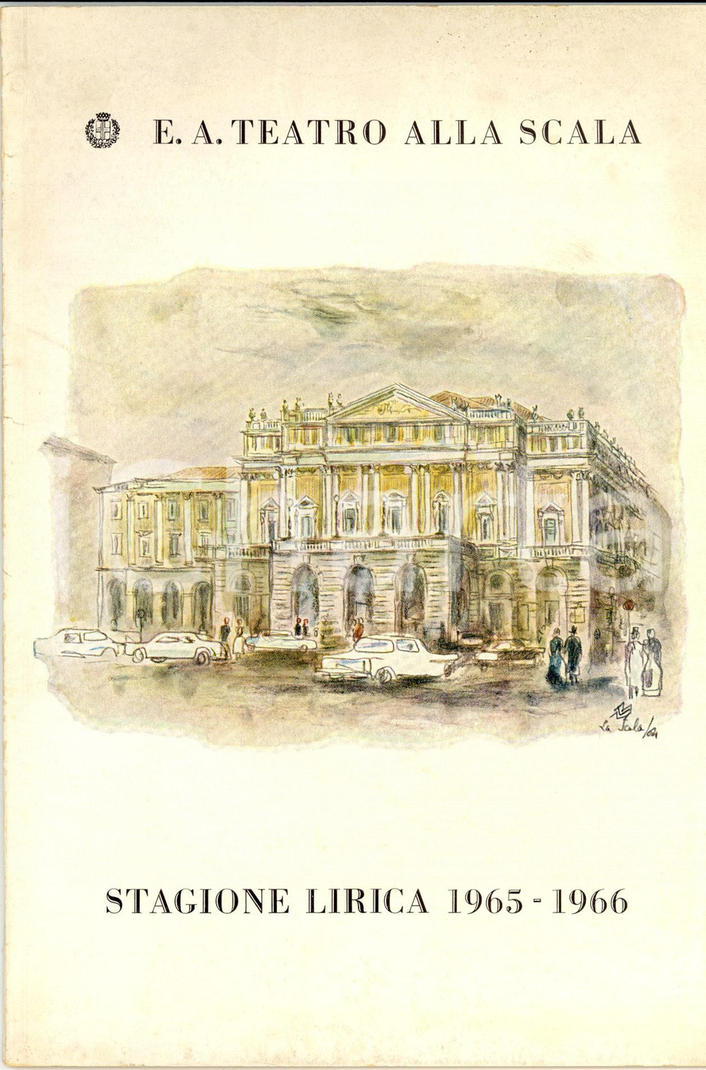Materiale pubblicitario d’epoca 1966 MILANO Teatro ALLA SCALA Programma VASCELLO FANTASMA stagione 196566 1