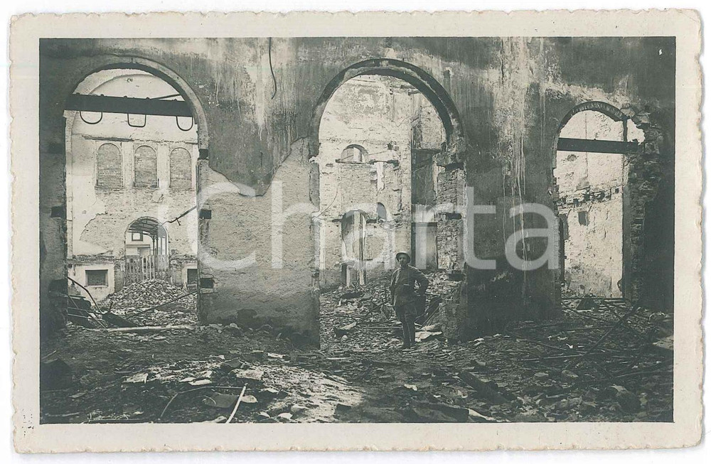 1917 WW1 Invasione di UDINE - Interno del Teatro Minerva *Cartolina 14x9 cm