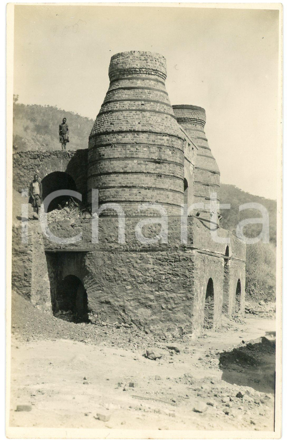 1929 CONGO BELGE - Mines KATANGA - MULUNGWISHI (3) *Photo LÃ©opold GABRIEL 288 Fotografia originale d'epoca, in formato cartolina postale.FOTOGRAFO: L&eacute;opold Gabriel - Panda - Katanga  GOOD/buono  Formato: 9x14 cm originale e autentica 1