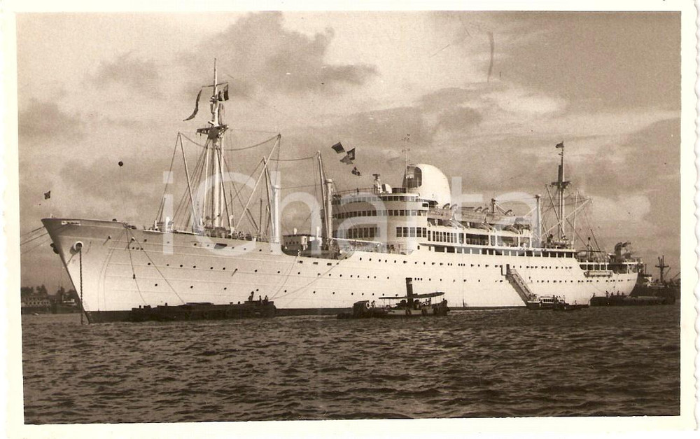 Cartolina originale da collezione 1955 ca MESSAGERIES MARITIMES Paquebot LAOS Fotografia 1
