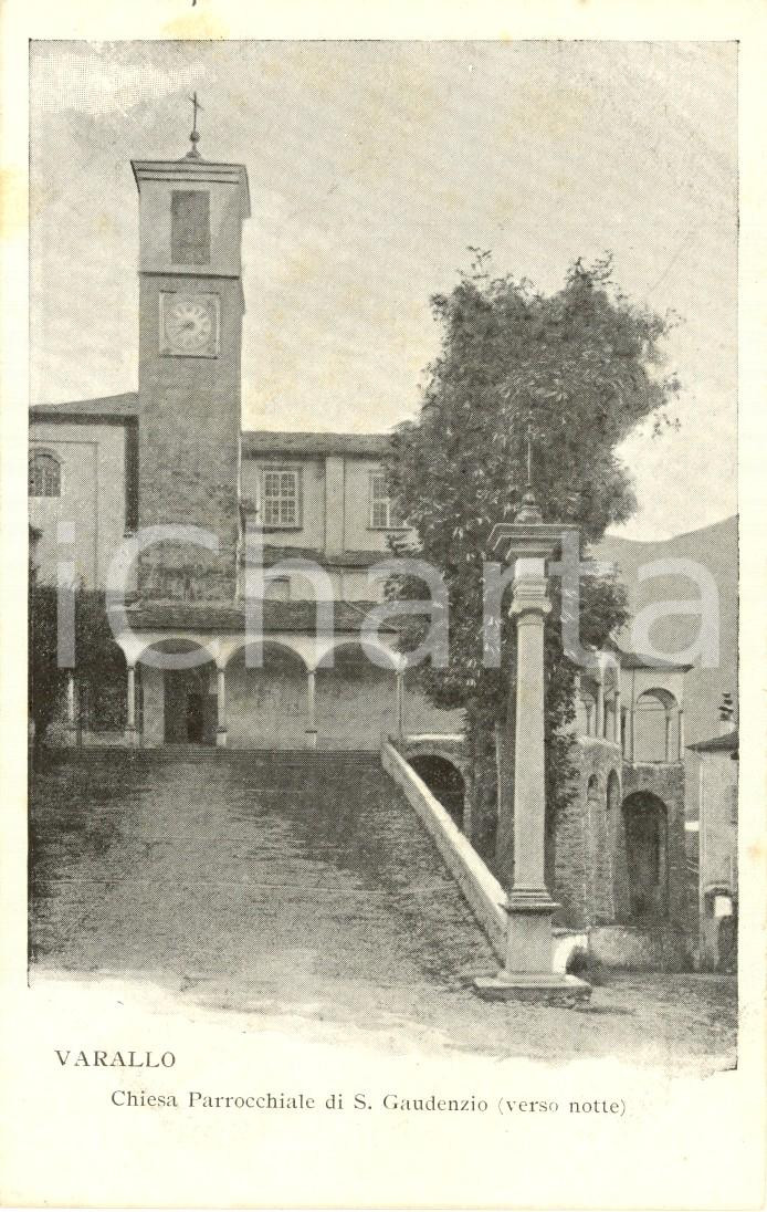 Cartolina originale da collezione 1900 ca VARALLO VC Chiesa parrocchiale di SAN GAUDENZIO Cartolina FP NV 1