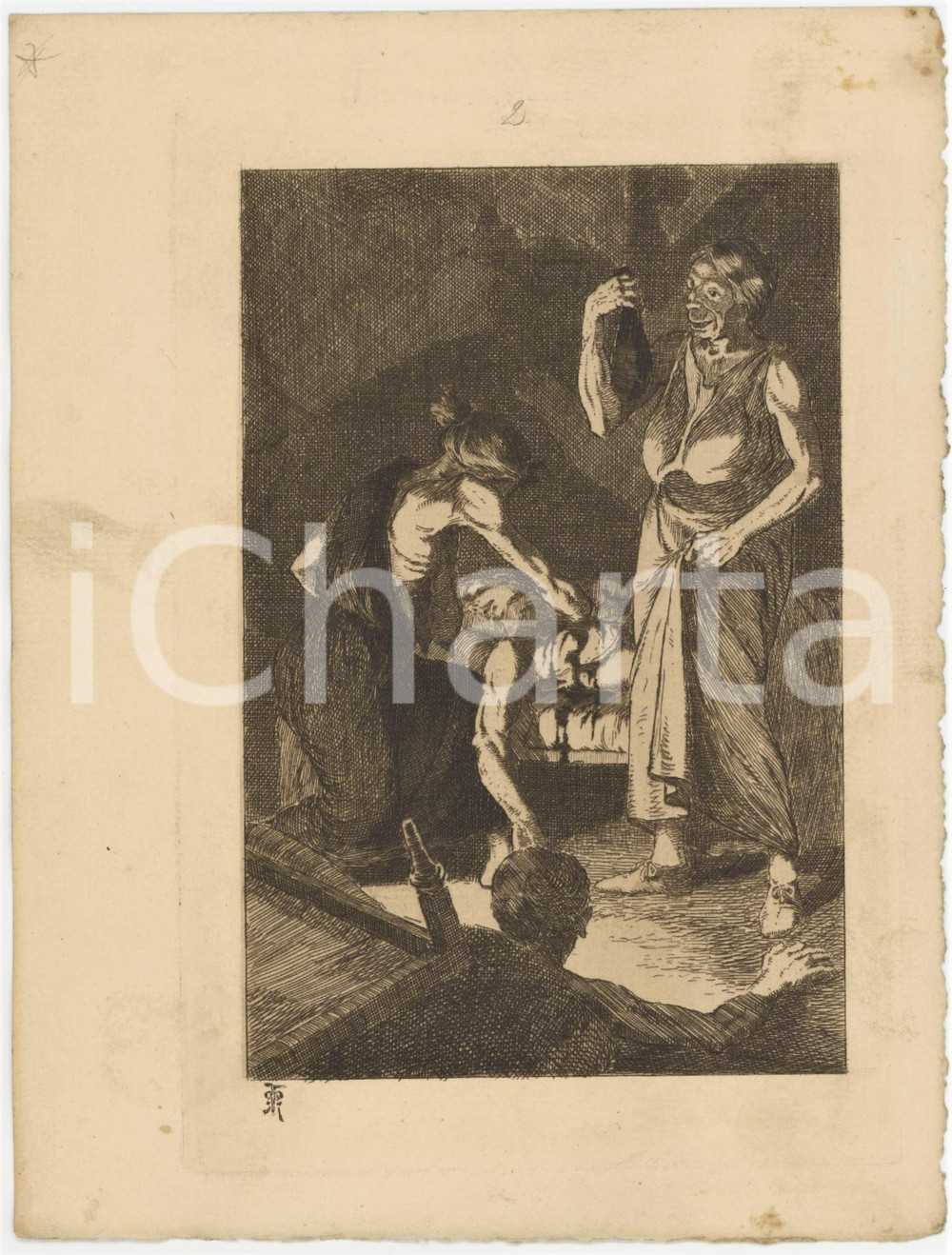 1906 APULÃ‰E "Les MÃ©tamorphoses ou l'Asne d'Or" - Gravure Martin VAN MAELE (1) Tavola originale d'epoca, opera di Martin Van Maele, estratta dalle "Metamorfosi" di Apuleio nell'edizione di Charles Carrington, Paris.  FAIR/discreto lievi fioriture FORMATO: 15x21 cm originale e autentica 1