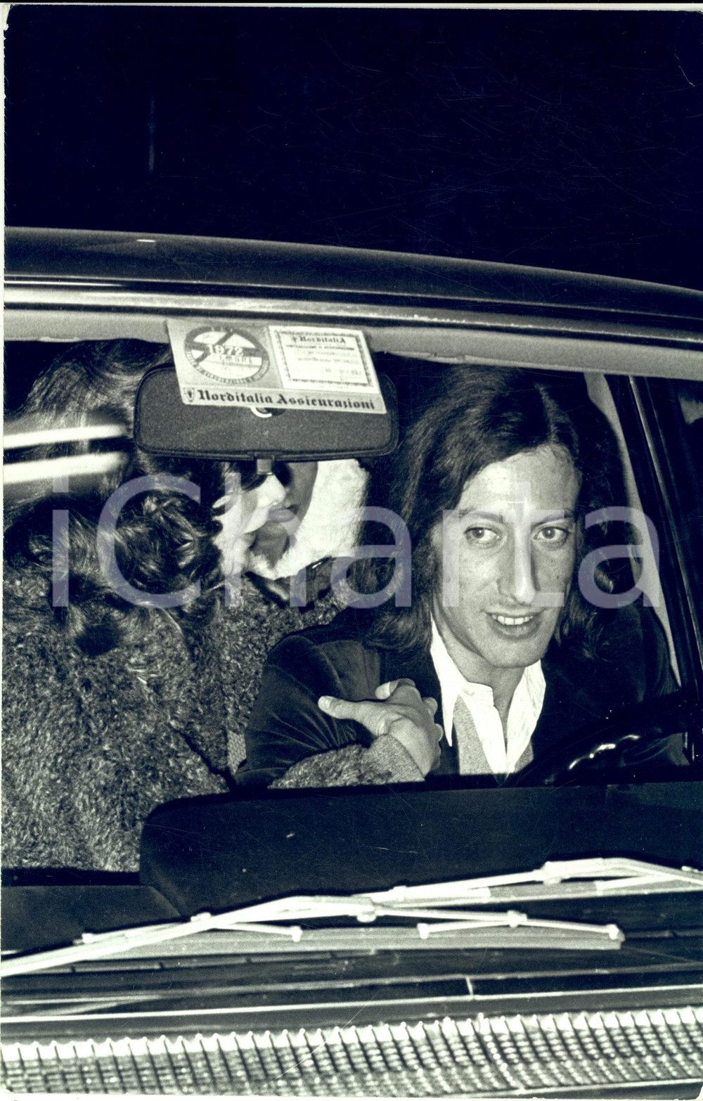 1972 MILANO (?) Ritratto del produttore Alfredo CERRUTI in auto *Foto 20x30