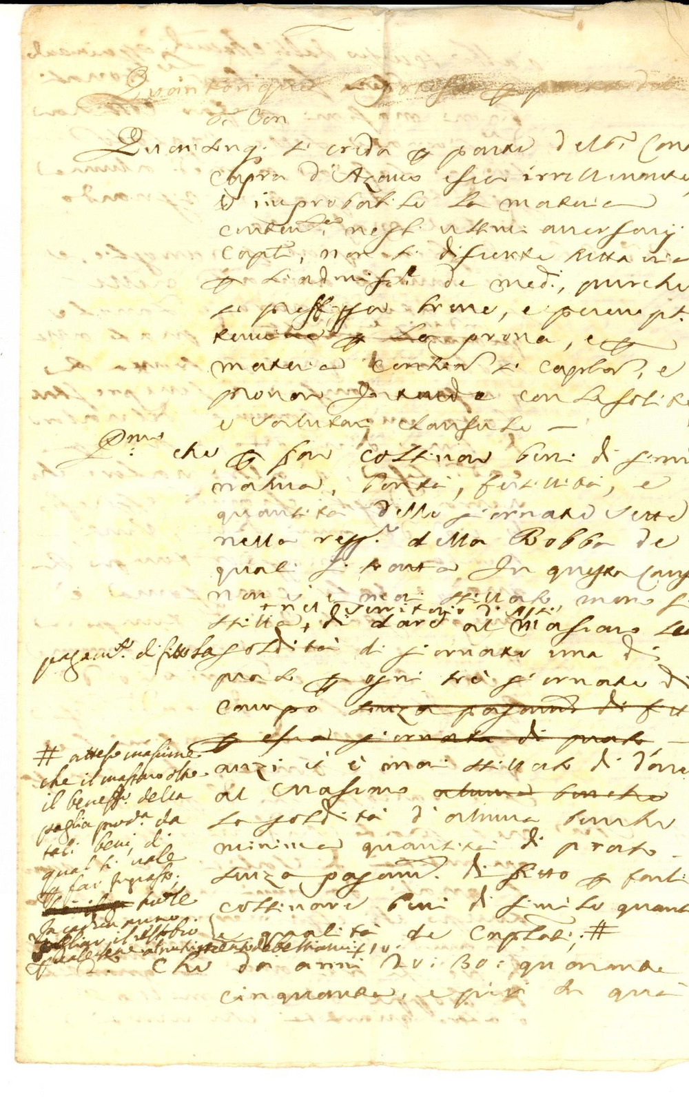 Documento originale, autentico 1711 ASTI Minuta avvocato REBUFFO  su causa contro il conte CAPRA D AZZANO 1