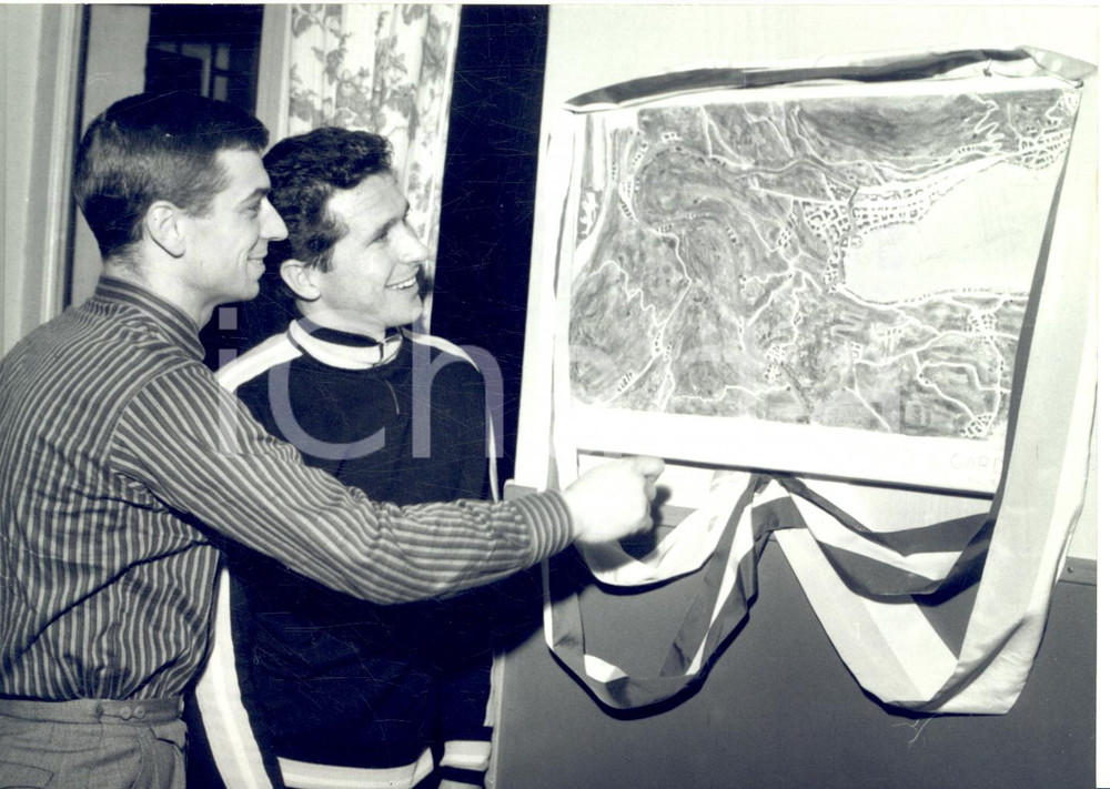 1962 BARBARANO CICLISMO Rik VAN LOOY Arnaldo PAMBIANCO con plastico dei Mondiali