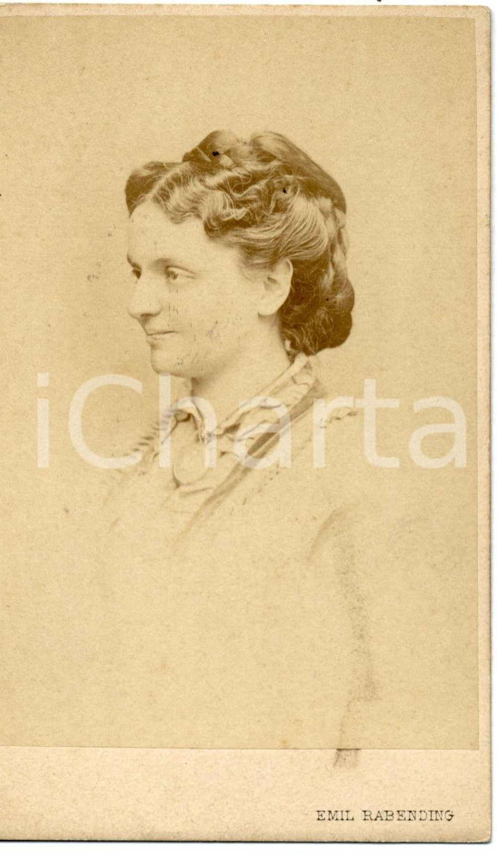 Fotografia d'epoca originale 1860 WIEN Louise de MONTBEL JANKOWICZ - Photo RABENDING CDV 1