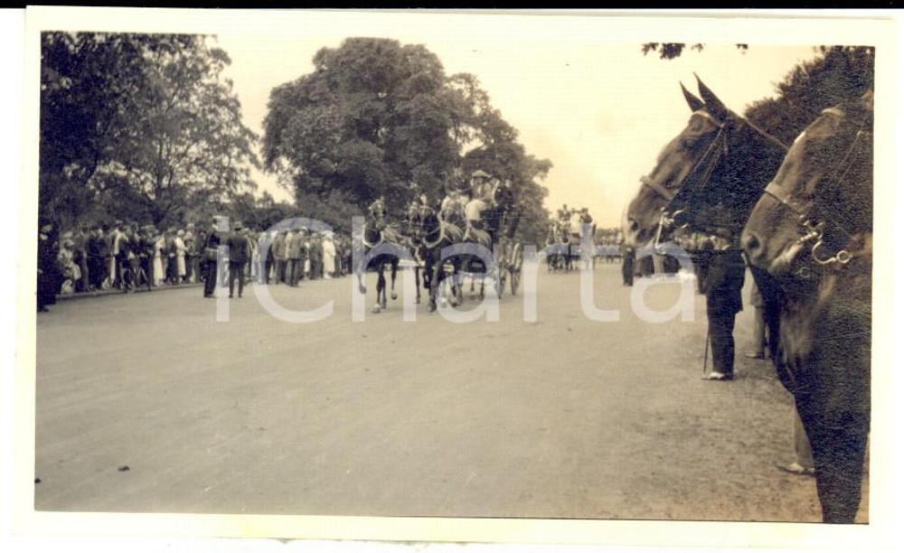 Fotografia d epoca originale 1924 LONDON HYDE PARK  IPPICA Concorso attacchi tiro a quattro Foto 12x6 cm 1