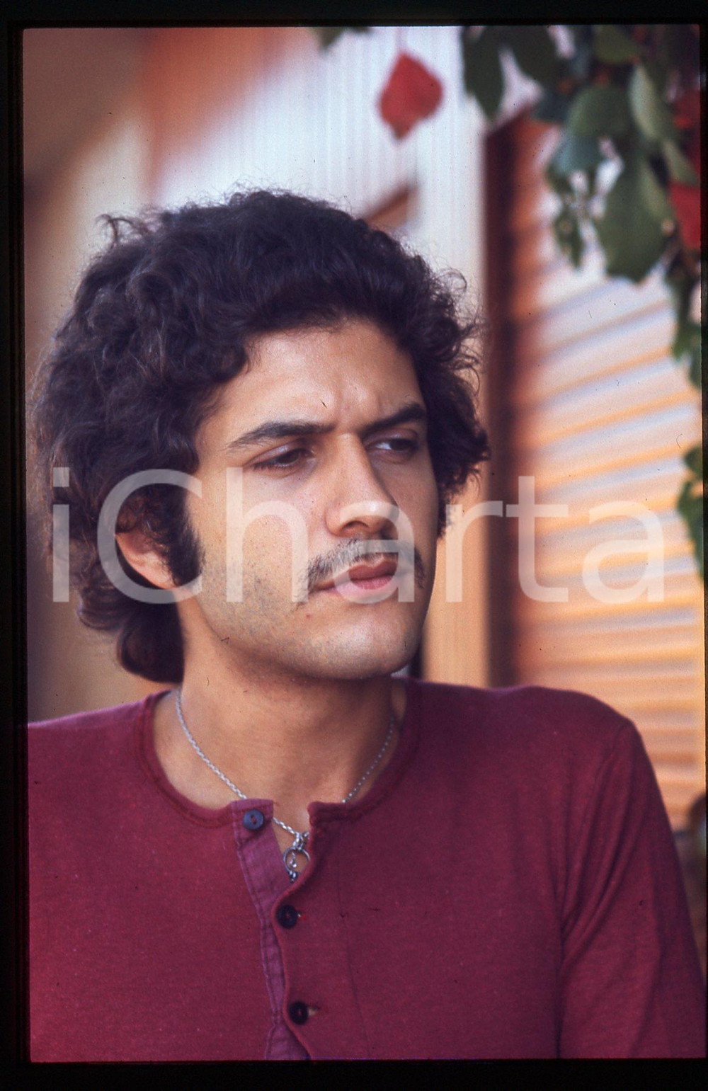 35mm vintage slide* 1980ca ITALIA COSTUME Tito SCHIPA JR Ritratto cantautore 1