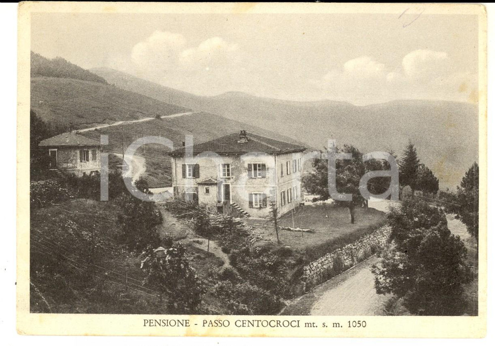 Cartolina originale da collezione 1953 PASSO CENTOCROCI SP Veduta di una pensione Cartolina FG VG 1