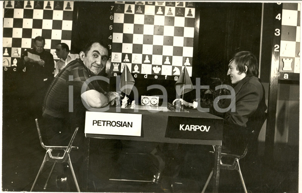 1975 MILANO Torneo Scacchi - Tigran PETROSYAN vs Anatolij KARPOV - Foto 30x20