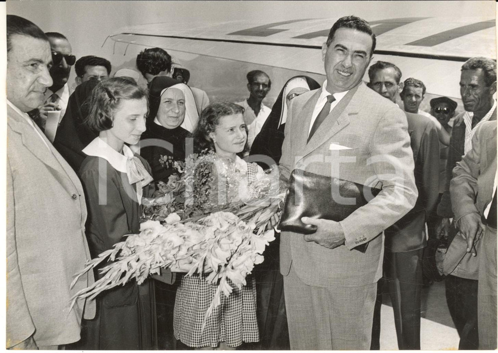 1955 ca PALERMO Arrivo prof. DI PAOLA dal sanatorio "Forlanini" - Foto 18x13