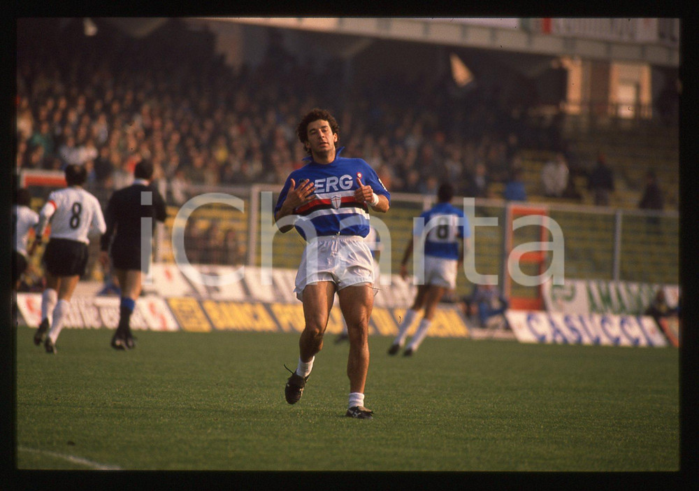 35mm vintage slide* 1989 CALCIO SERIE A CESENA SAMPDORIA 0-0 Gianluca VIALLI (3)