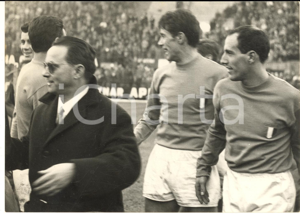 1962 ITALIA-TURCHIA 6-0 Ct FABBRI Cesare MALDINI Ezio PASCUTTI a fine partita