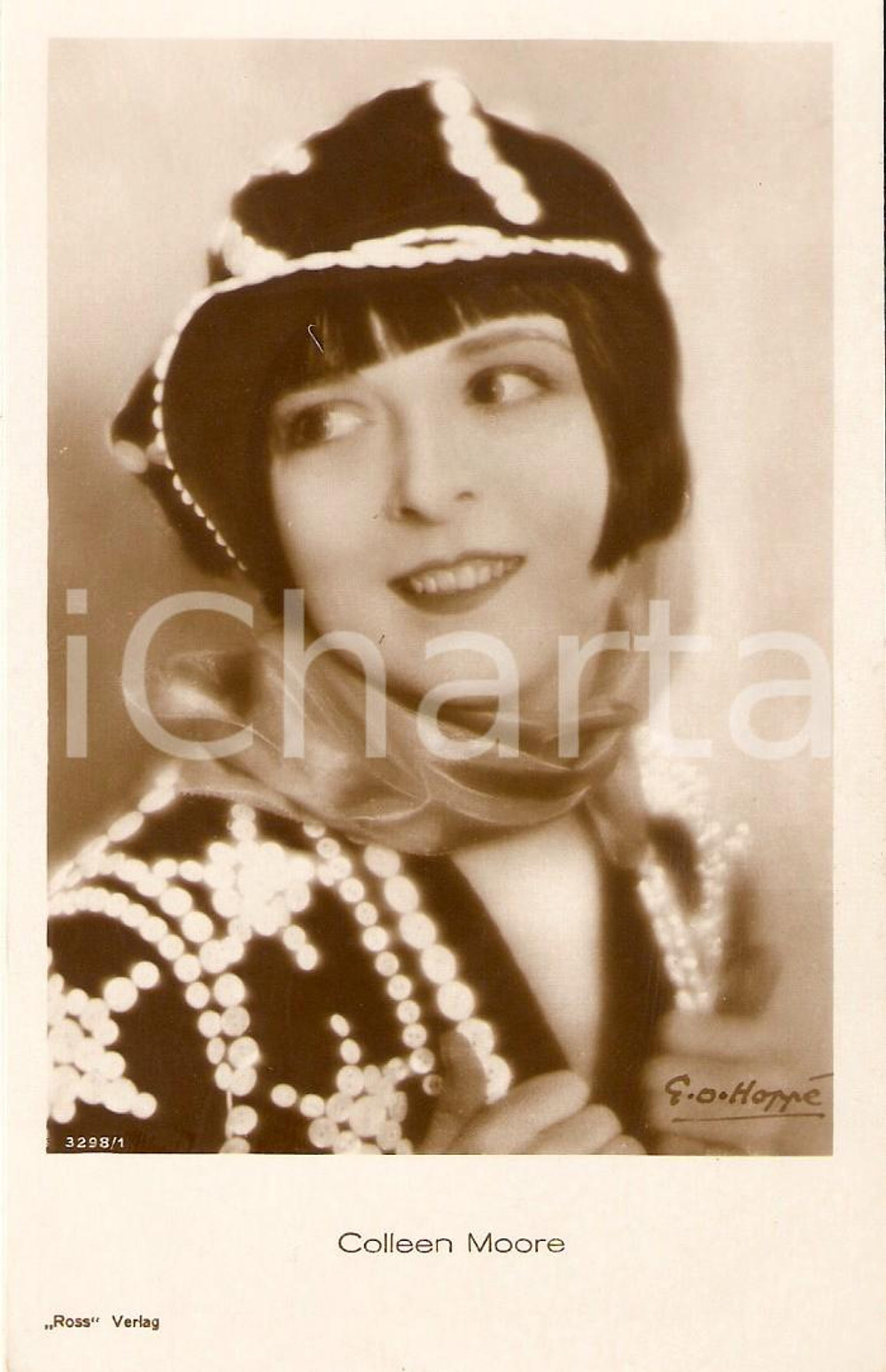 Cartolina originale da collezione 1935 ca CINEMA Actress Colleen MOORE Portrait *Cartolina FP NV 1