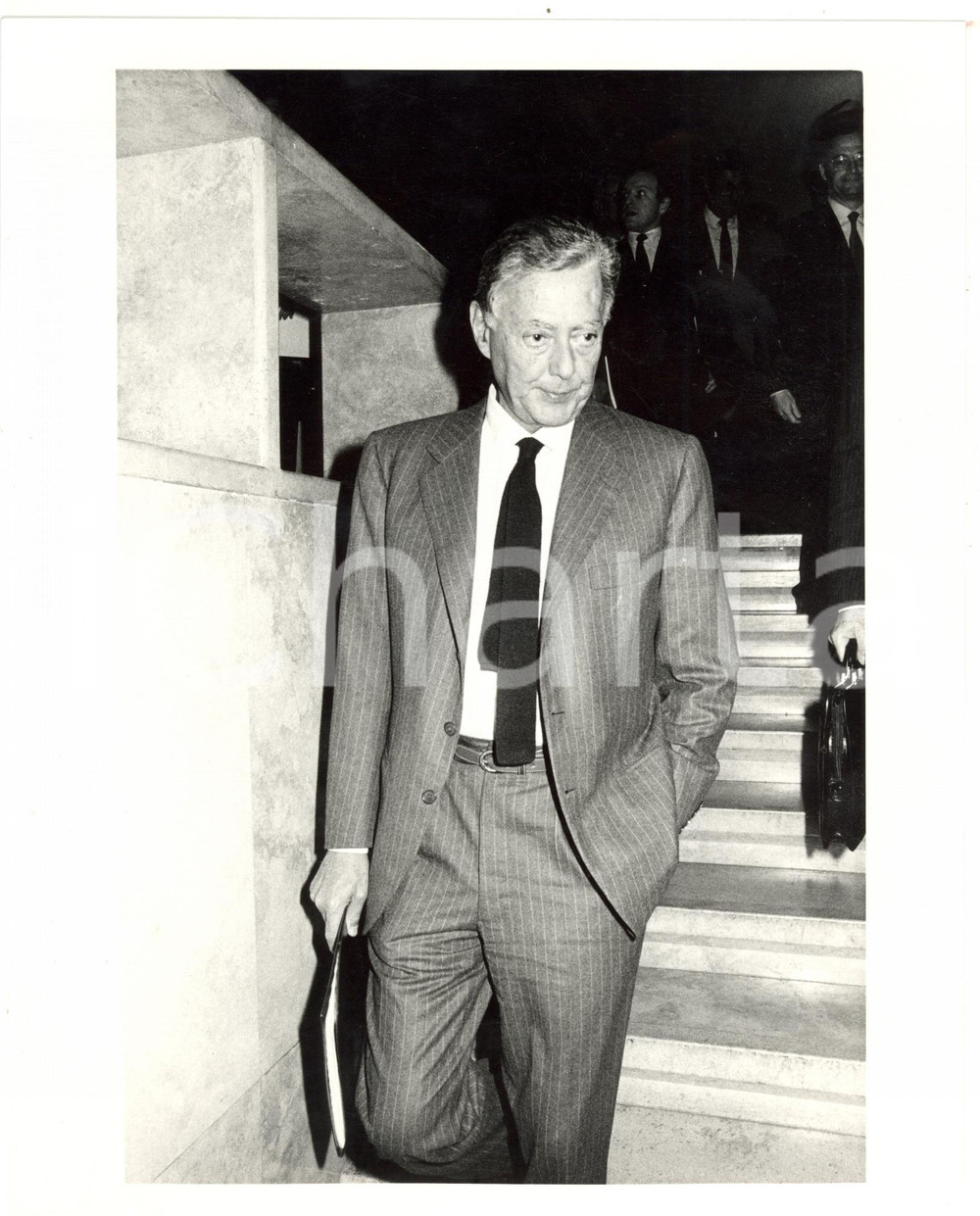 1990 ca TORINO Ritratto dell'imprenditore Umberto AGNELLI *Foto 20x25