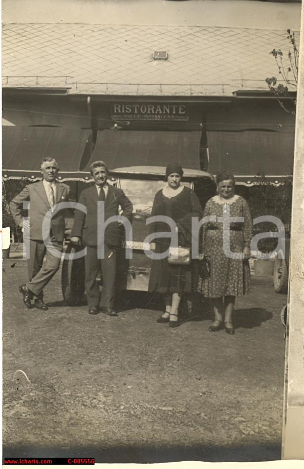 Cartolina originale da collezione 1920 ca COLLE DELLA MADDALENA Gita in automobile  Foto 9x14 cm 1