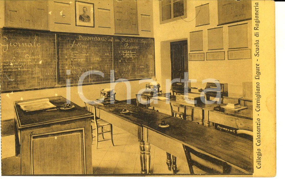 Cartolina originale da collezione 1930 ca GENOVA CORNIGLIANO Collegio CALASANZIO Scuola di ragioneria Cartolina 1