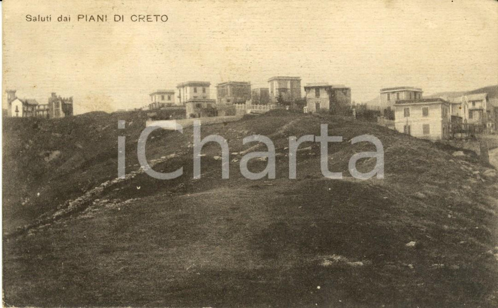 Cartolina originale da collezione 1923 MONTOGGIO GE Veduta della frazione PIANI DI CRETO Cartolina FP VG 1