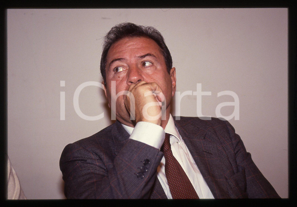 35mm vintage slide* 1985 ca POLITICA - Adalberto MINUCCI ritratto PCI (14)
