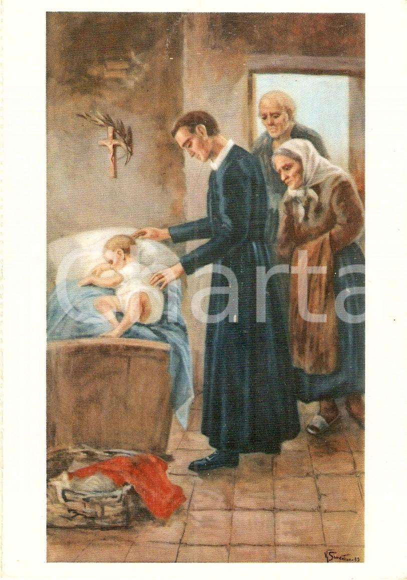Cartolina originale da collezione 1950 ca CASTELGRANDE PZ San Gerardo MAIELLA Guarisce bambino paralitico FG NV 1