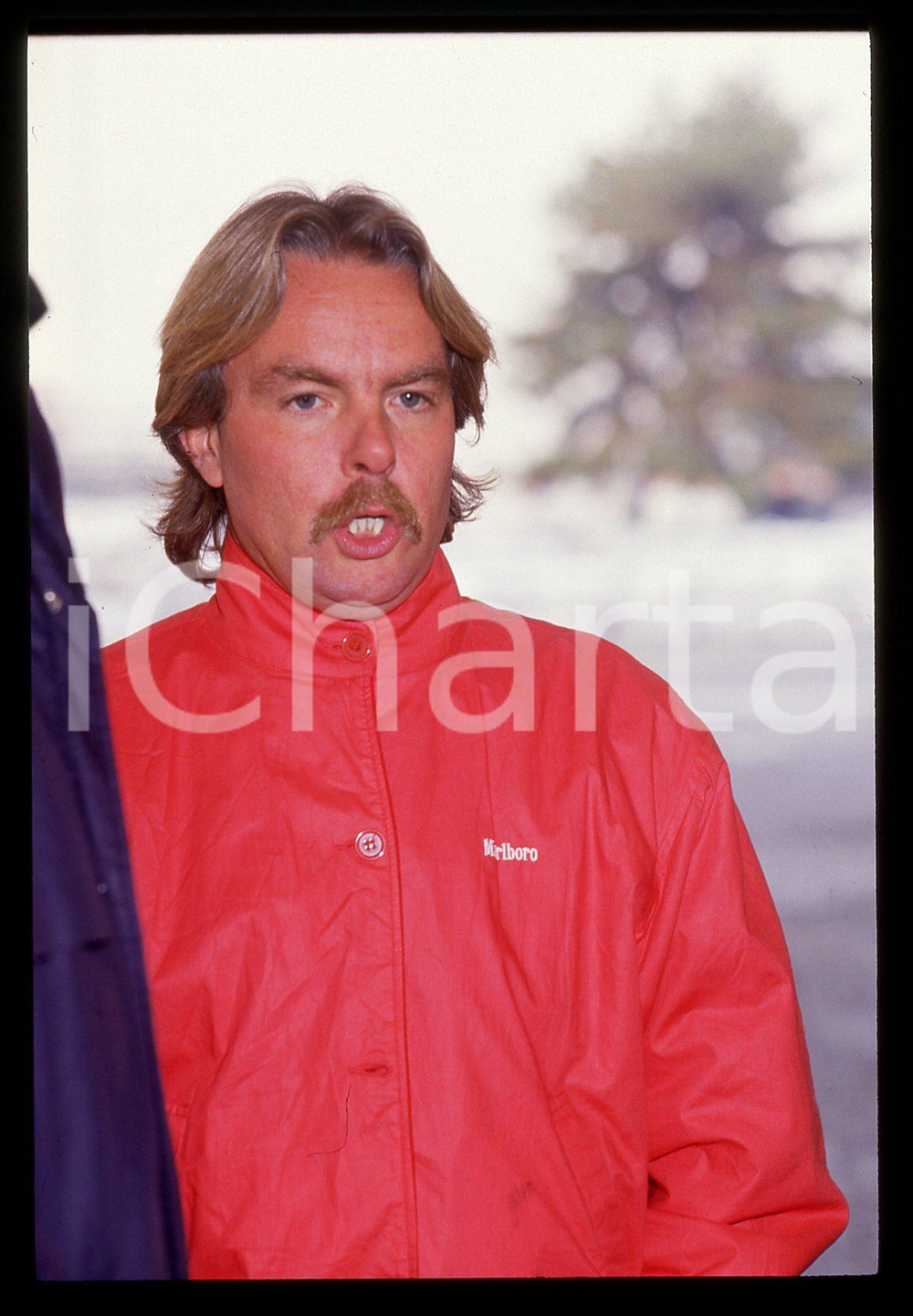 Fotografia d epoca originale 35mm vintage slide 1988 AIRC Gara beneficenza Keke ROSBERG  Ritratto pilota 1