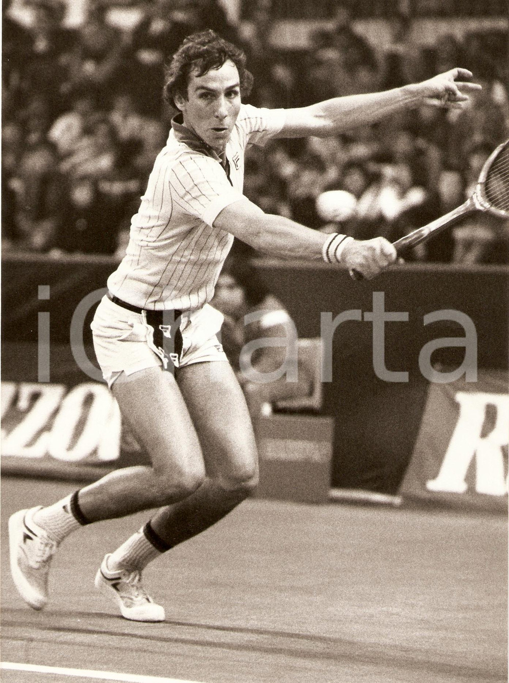 Fotografia d epoca originale 1978 MILANO Ramazzotti Tennis Cup Dick STOCKTON durante un match Fotografia 1