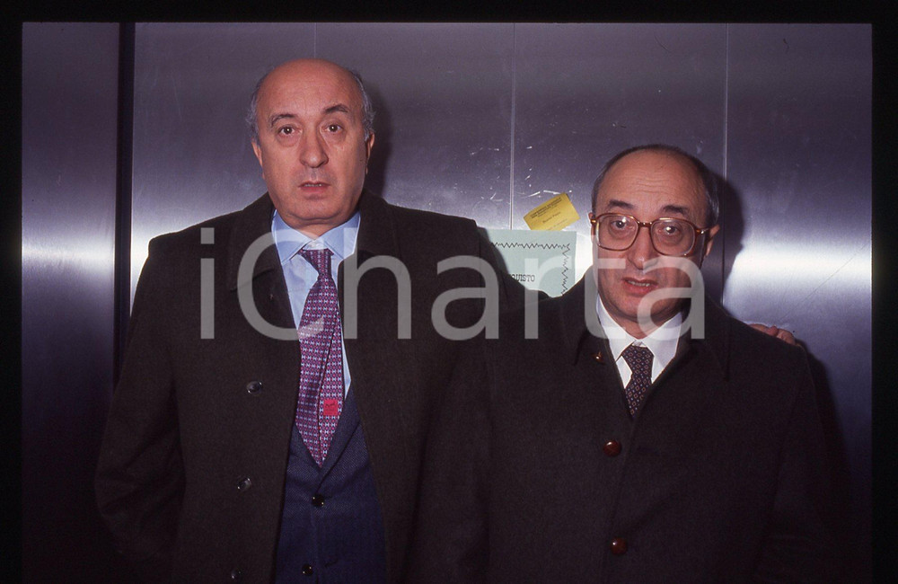 35mm vintage slide* 1989 ca MILANO Enrico DE MITA e Ciriaco DE MITA (3)