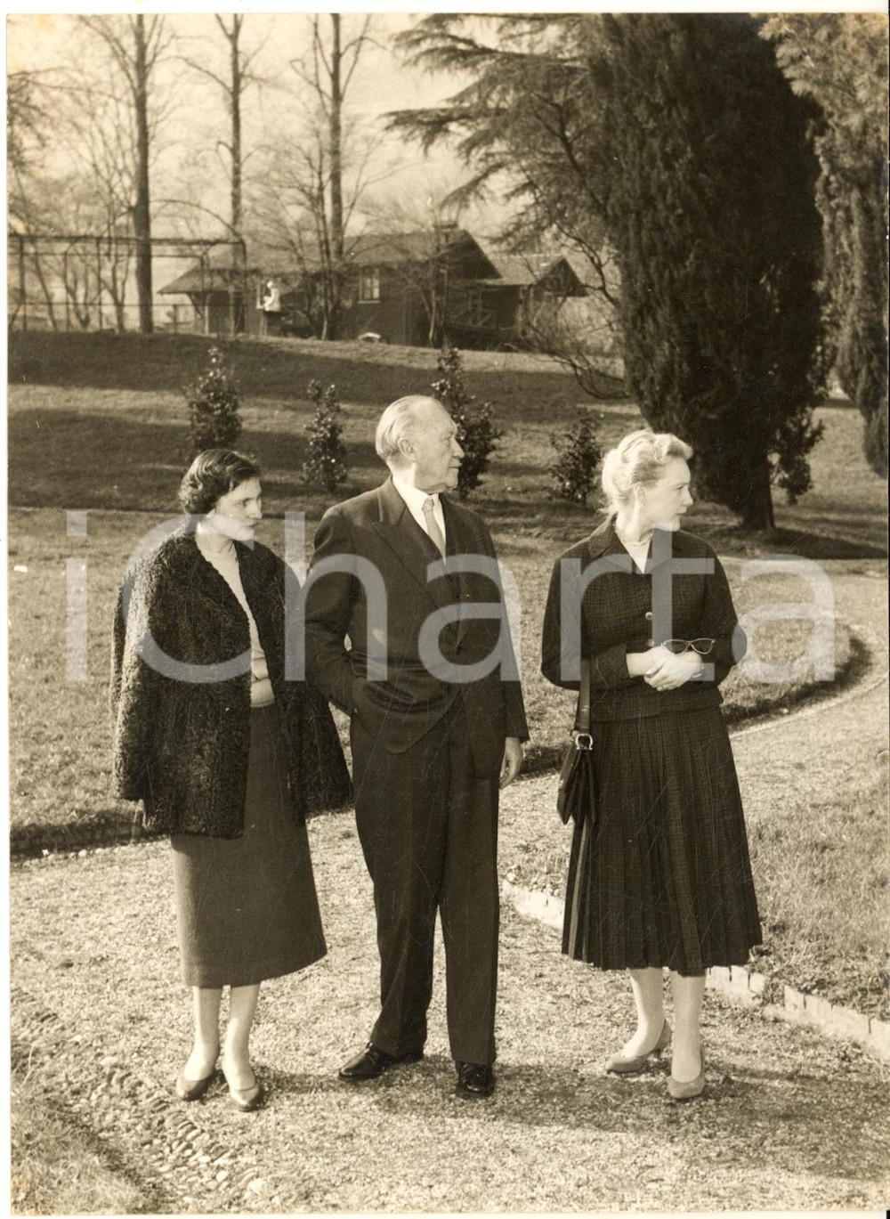 1957 CADENABBIA Villa Rosa - Konrad ADENAUER in vacanza con le figlie - Foto
